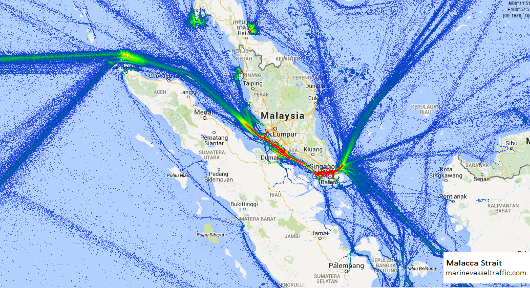 ship traffic straits of malacca